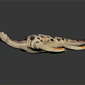 Realistic Plesiosaur Dinosaur Toy With Purple White Body And Orange Feet