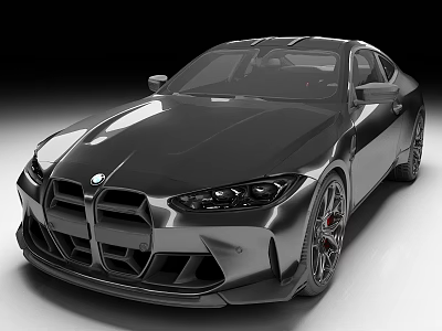 Modern Black BMW Sports Car With Sleek Body Sporty Wheels And LED Headlights 3d model