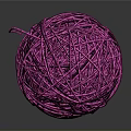Vibrant Purple Yarn Ball As Essential Household Supplies With Soft Texture For Sewing And Crafting