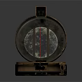 Decorative Ornament Set with Vintage Open Compass Featuring Metallic Finish and Detailed Scales