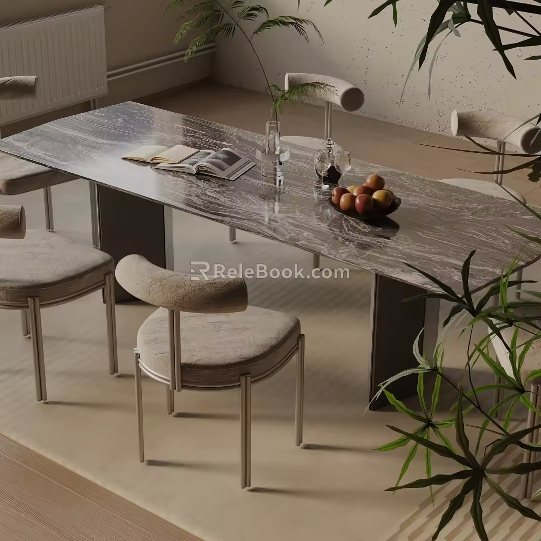 Modern table combination 3d model