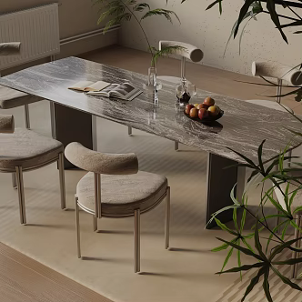 Modern table combination 3d model