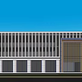 Modern Industrial Factory Building Multi-storey Factory Building Modern Factory Building Square Factory Building Multi-storey Office 3d model