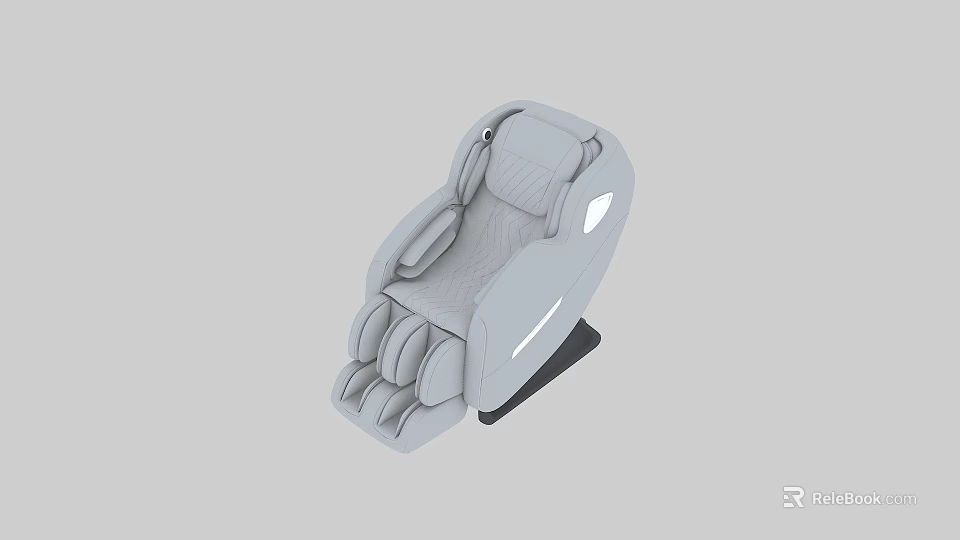 Gray Modern Massage Chair With Full Body Massage Function And Comfortable Design 3d model 