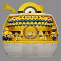 Minion Themed Commercial Display Equipment With Multiple Minions Yellow Structure And Silver Base