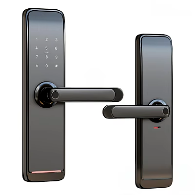 Smart Electronic Door Handle With Numeric Keypad Modern Metal Design For Home Security 3d model