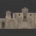 Ancient Stone Architectural Components Set With Arches Columns Steps And Blocks 3d model