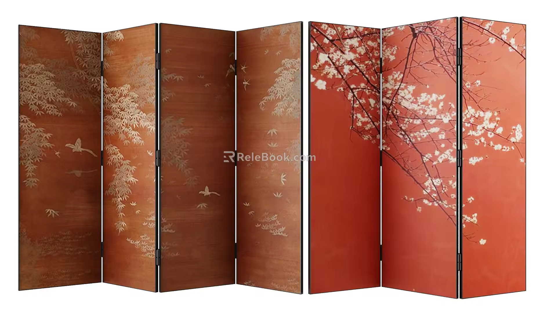 new chinese style screen 3d model