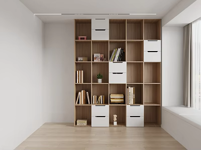 Bookcase Low Cabinet Log 3d model
