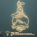 Stylish Neon Lamp Combination With Artistic NICO Design And Decorative Elements