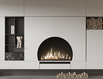 Modern Fireplace 3d model