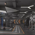Modern Gym Interior With Various Fitness Equipment