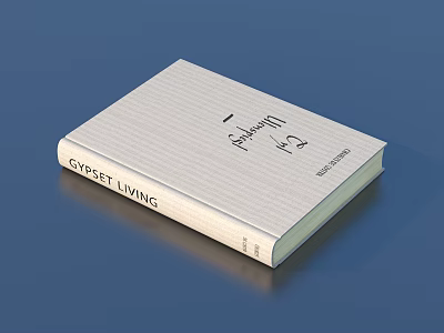 White Cover Book With CyberSet Living Title And Minimalist Typography Design 3d model