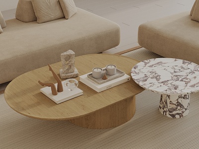 Modern coffee table model