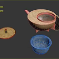 Modern Gold Teapot With Removable Wooden Lid And Silver Strainer For Home Use