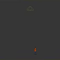 Man Wearing Orange Jacket Beige T-shirt Blue Jeans And Bandana Standing On Gray Background