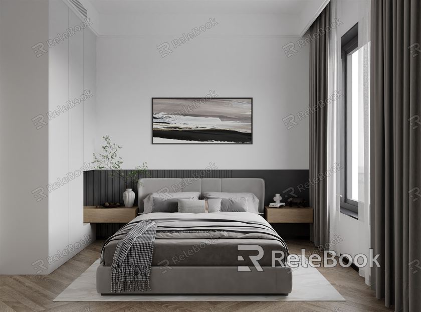 Modern Bedroom Living Room model