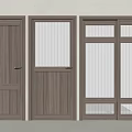 Classic Wooden Hinged Door Designs Featuring Screen Panel And Natural Finish