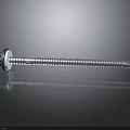 High Quality Stainless Steel Screw With Hex Head Threaded Design And Shiny Surface Reflection 3d model
