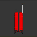 Stylish Red Suitcase Design With Telescopic Handle And Rolling Wheels For Daily Travel