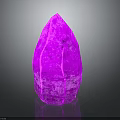 Vibrant Glowing Pink Pointed Crystal With Shiny Surface On Dark Background