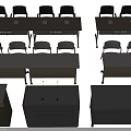 Diverse Office Desks With Matching Chairs Wooden Metal Finishes Gray White Brown Designs
