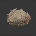 A Pile Of Dirt Mixed With Red Bricks Rubble And Rough Texture On Dark Background