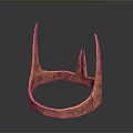 Handcrafted Copper Crown Shaped Decorative Household Item For Home Decor With Rough Texture