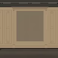 Elegant Interior Wall Design Featuring Decorative Plaster Molding And Panels 3d model