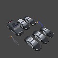 Police car suit 3d model