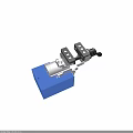 Heavy Duty Bench Vice With Blue Base And Metal Clamping Mechanism