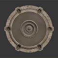 Decorative Stone Fountain with Multi Tiered Design and Shell Shaped Base Ornaments