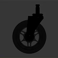 Durable Tire with Black Frame Transparent Wheel Metal Parts and Clear Reflection