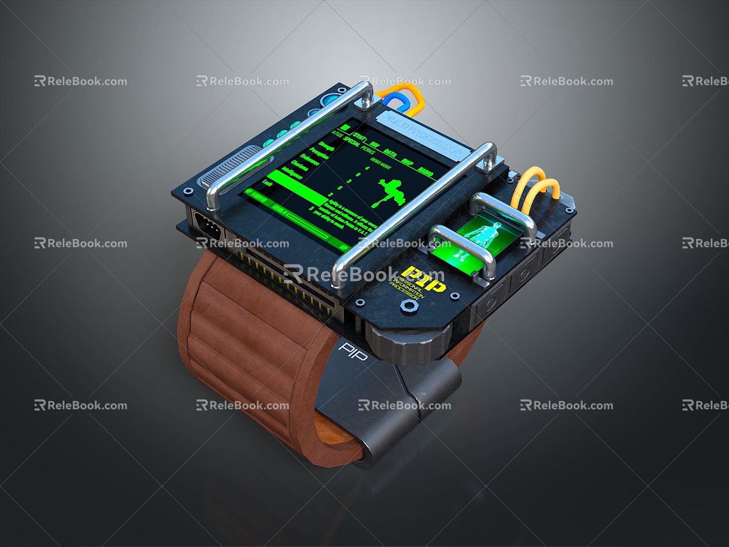 Waterproof Watch Technology Watch High-tech Watch Science Fiction Watch Editable Screen 3d model