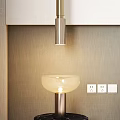 Modern minimalist chandelier table lamp 3d model