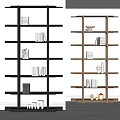 Modern Bookshelf Storage Rack 3d model