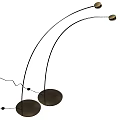 Modern Arc Floor Lamp With Curved Adjustable Arm And Round Light Shade