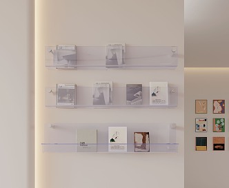 Modern Wall Shelf Wall Decoration Set 3d model