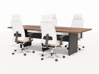 Modern Conference Table and Chair 3d model