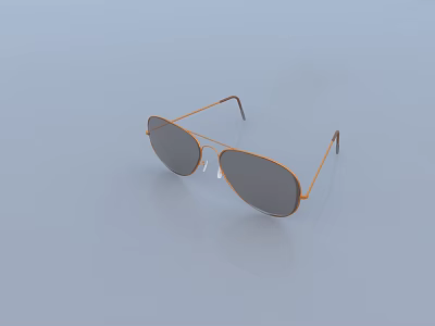 Stylish Gold Frame Jewelry Sunglasses With Modern Luxury Design And Elegance 3d model