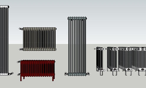 Modern heating pipe radiator heater 3d model