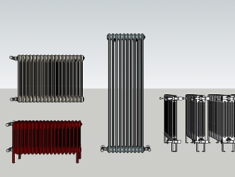 Modern heating pipe radiator heater 3d model