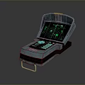 Portable Radar Detection Device With Open Green Screen Handle And Control Panel