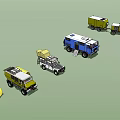 Different Types of Vehicles Including Trucks SUVs and Trailers in Various Colors