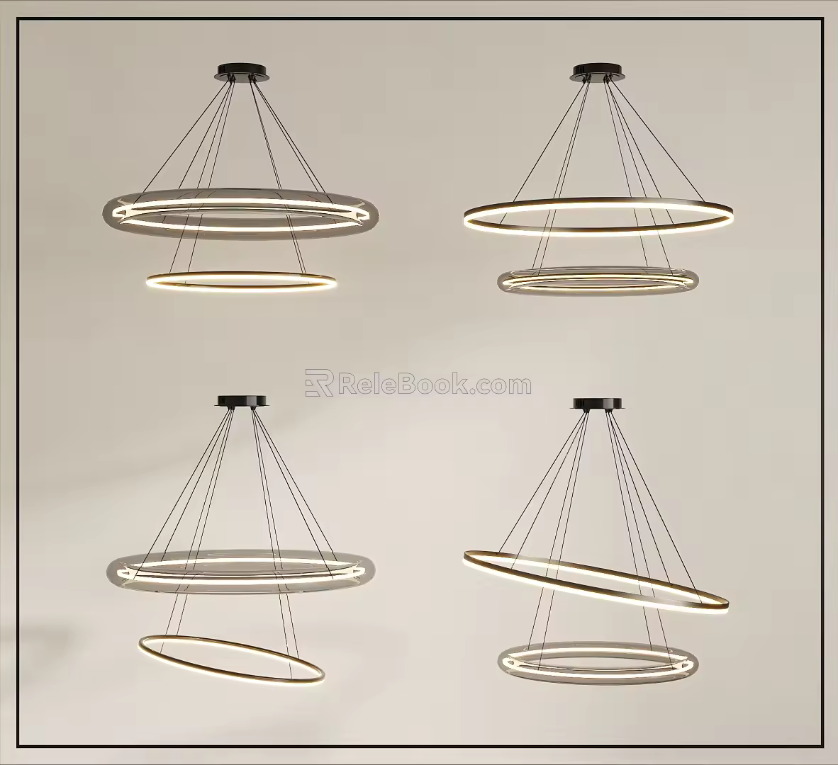Pendant lamp combination 3d model