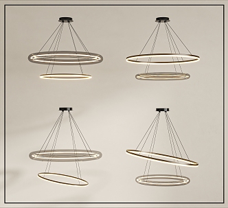 Pendant lamp combination 3d model