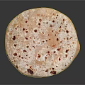 Freshly Baked Round Pizza With Red Toppings On Crispy Crust