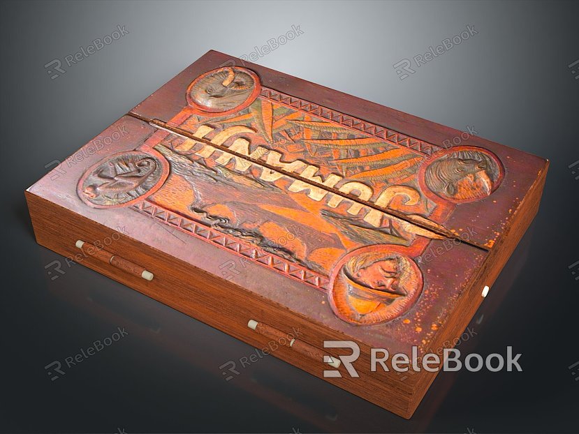 Wooden Box Storage Box Item Box Collection Box Jewel Box Small Box Container Realistic model