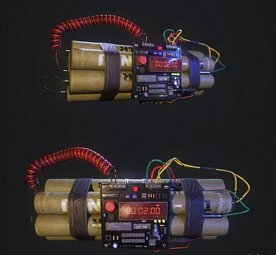 Modern Bomb Time Bomb 3d model