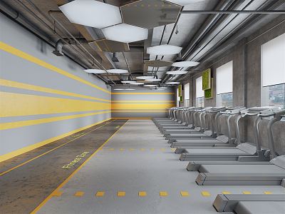 INDUSTRIAL LOFT GYM SMALL GYM 3d model